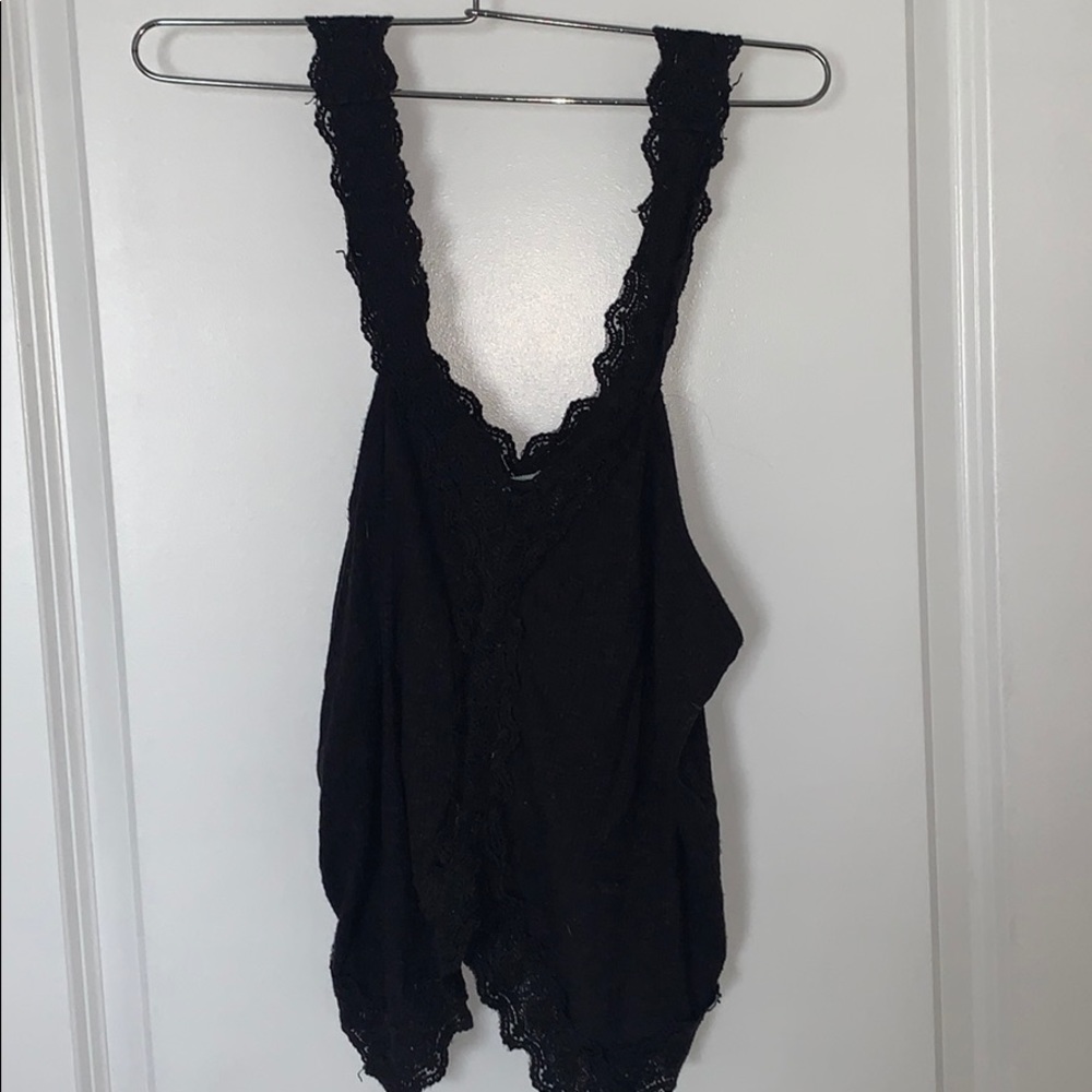 Urban Outfitters Black lace trim tank